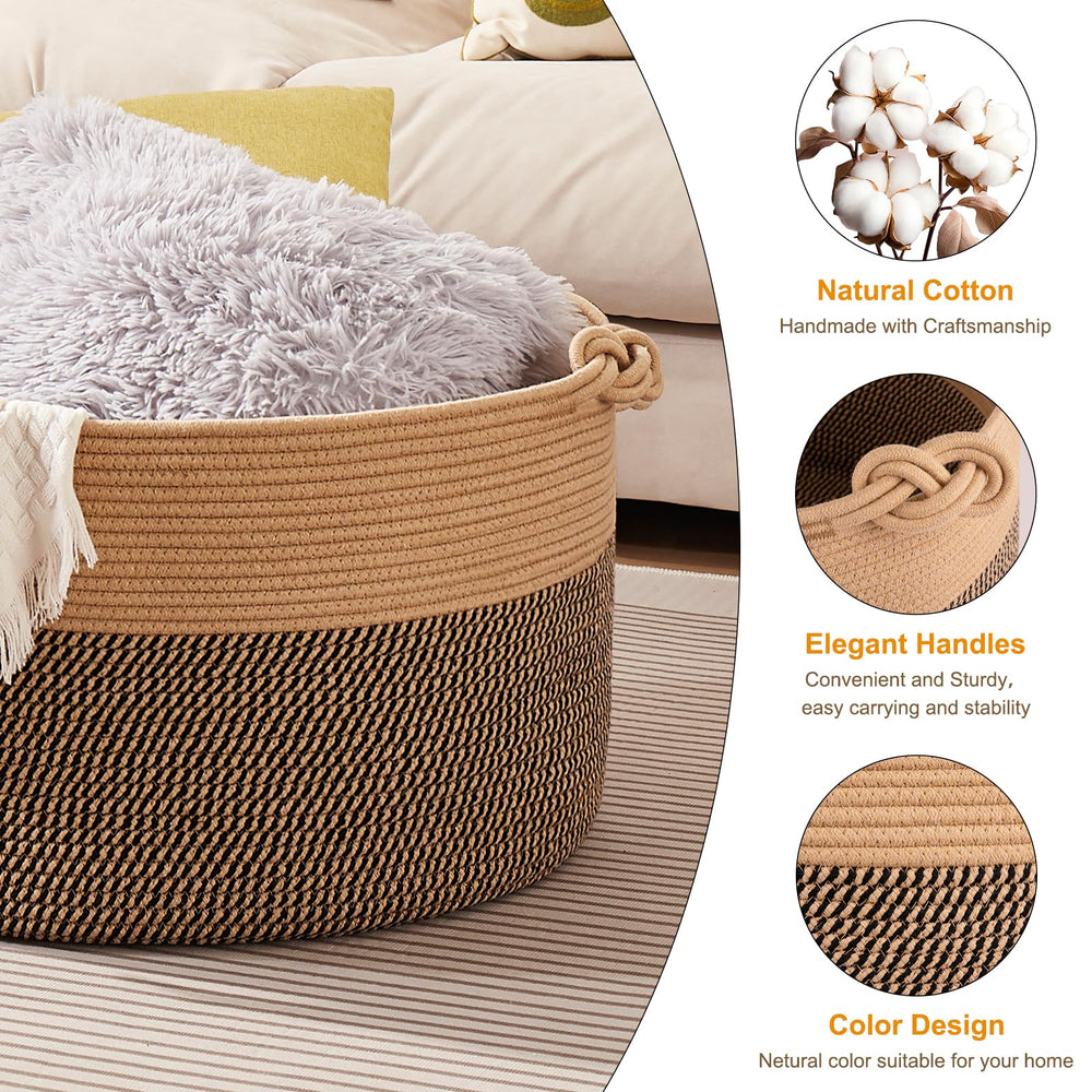OIASKET basket with handles is easy to carry around the home.