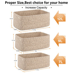 OIASKET mini woven bins for toy storage in nursery or playroom