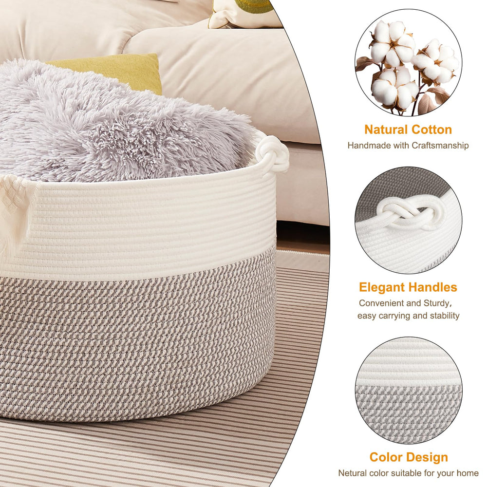 OIASKET multifunctional storage basket suitable for bedroom, living room, and more
