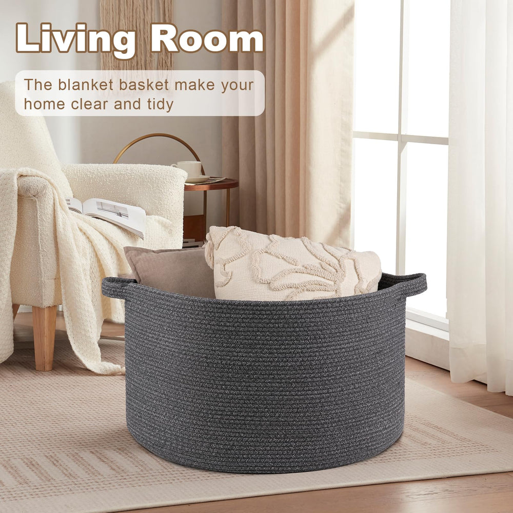 OIASKET neutral design blends with any room while organizing essentials