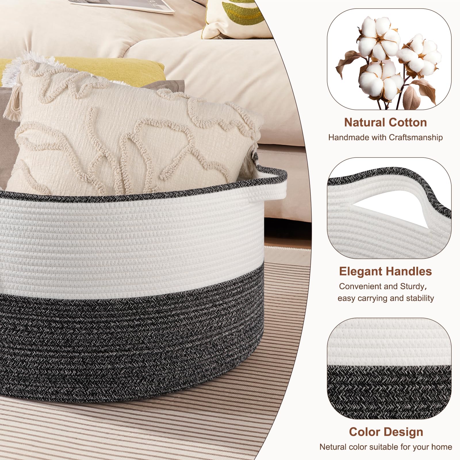 OIASKET pillow and towel organizer keeps essentials within reach