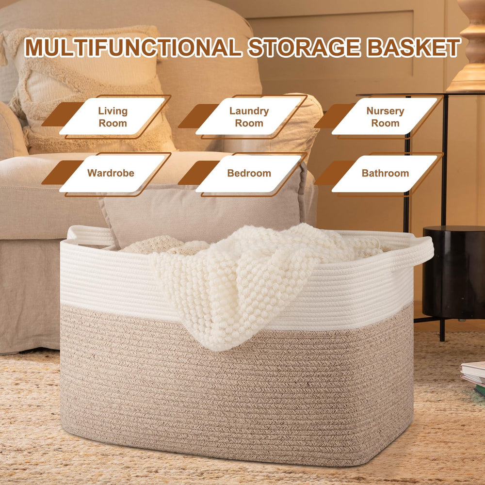 OIASKET rectangular clothes storage bin fits wardrobes and closets for organized laundry.