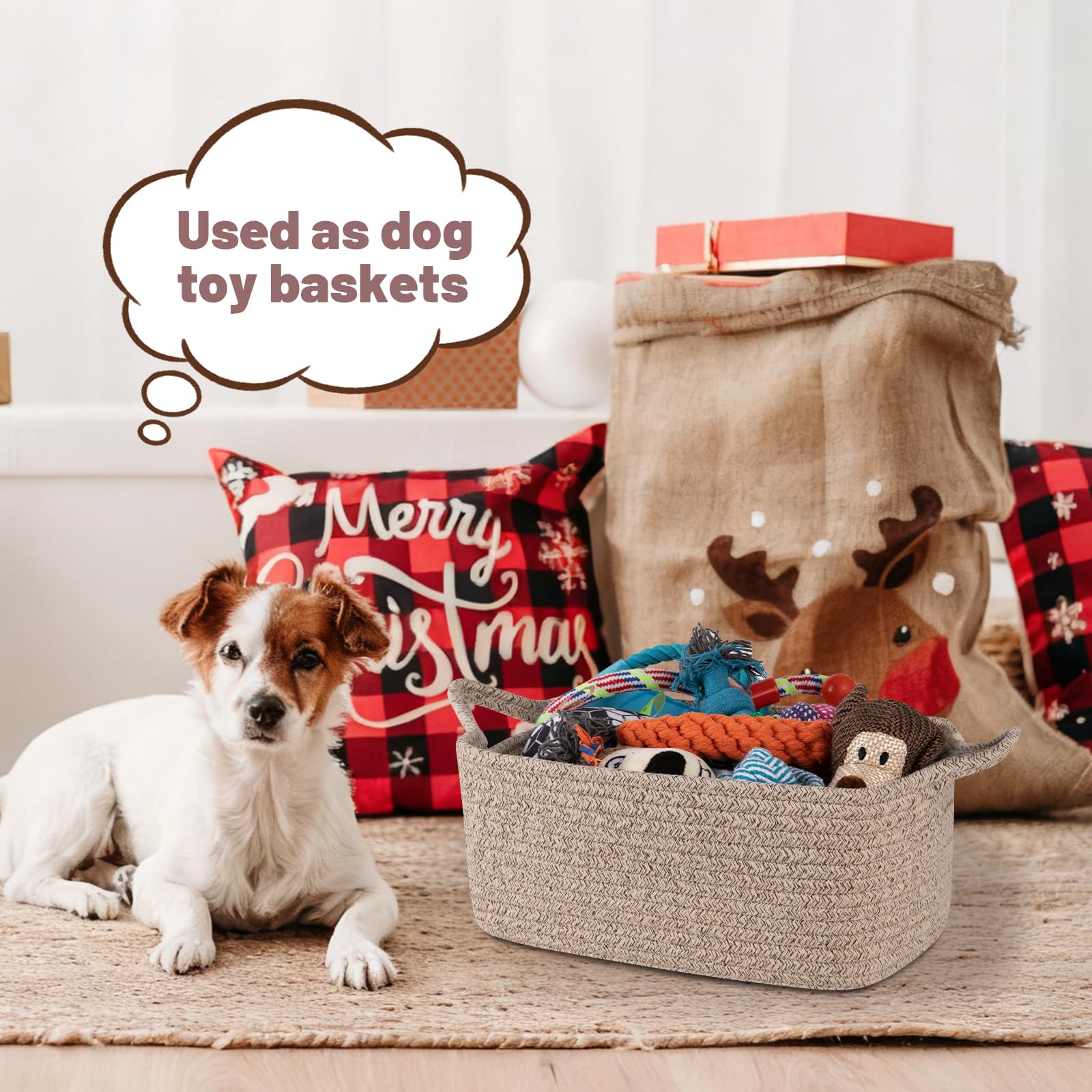 OIASKET small rope toy storage keeps kids toys neatly contained