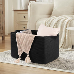OIASKET soft carrying handles bin for effortless relocation around the home.
