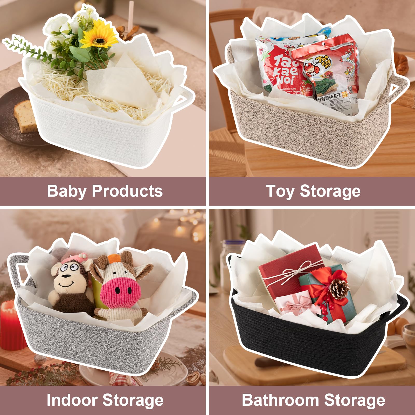 OIASKET soft cotton material offers gentle touch for families