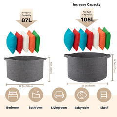OIASKET soft cotton rope basket offers safe, child-friendly storage
