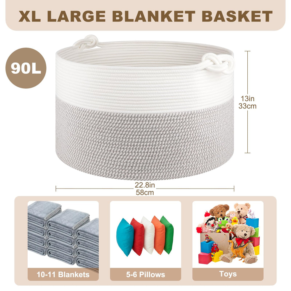 OIASKET soft round design blending with decor while concealing clutter