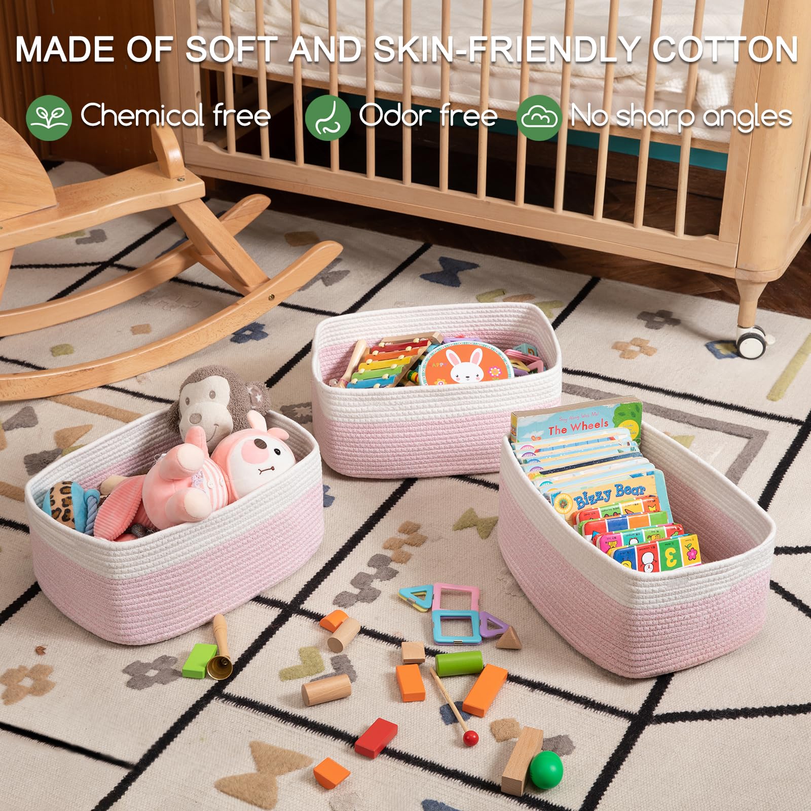 OIASKET storage basket for towels storage keeps bathrooms tidy and items ready.