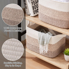 OIASKET Storage Baskets close-up rope texture, soft yet durable.