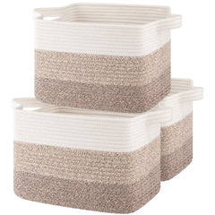 OIASKET Storage Baskets front view, compact decorative bins ideal for tidy nursery shelves.