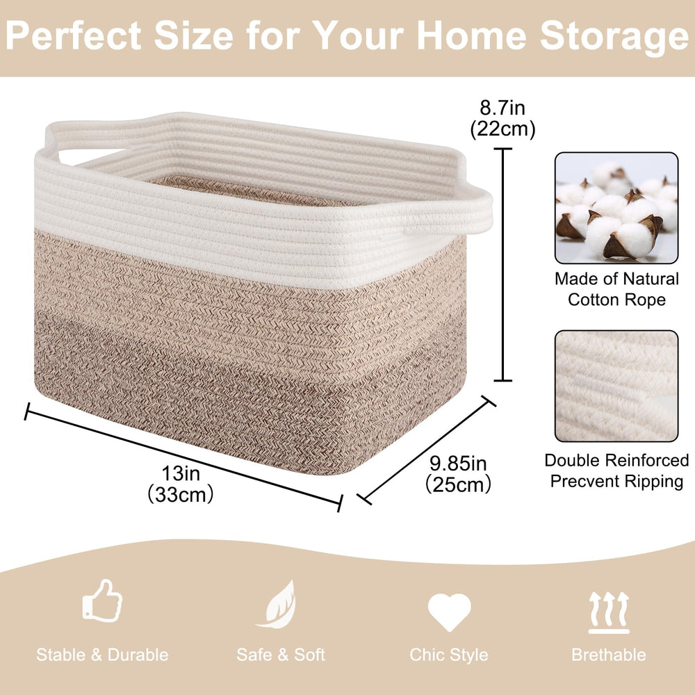 OIASKET Storage Baskets stacked demonstrate space-saving organization for shelves and drawers.