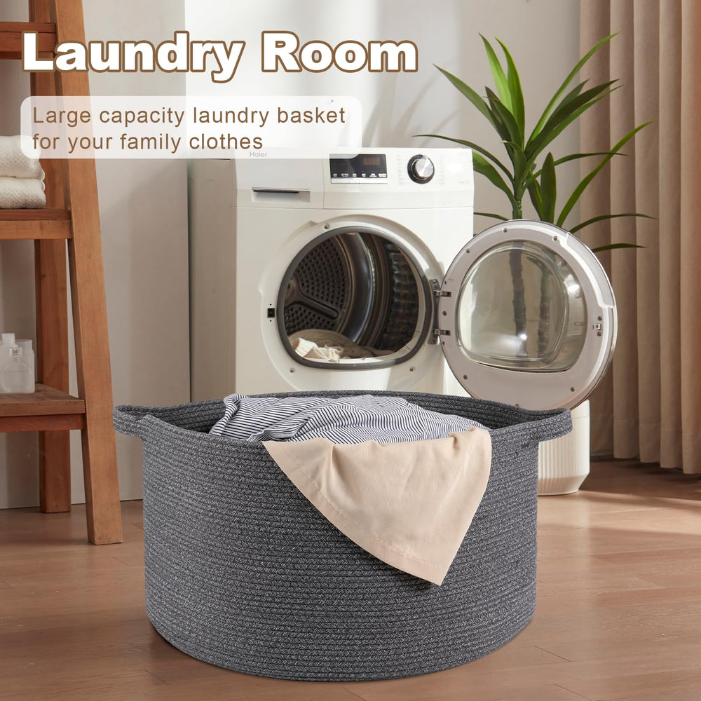 OIASKET towel and clothes basket simplifies laundry and closet organization