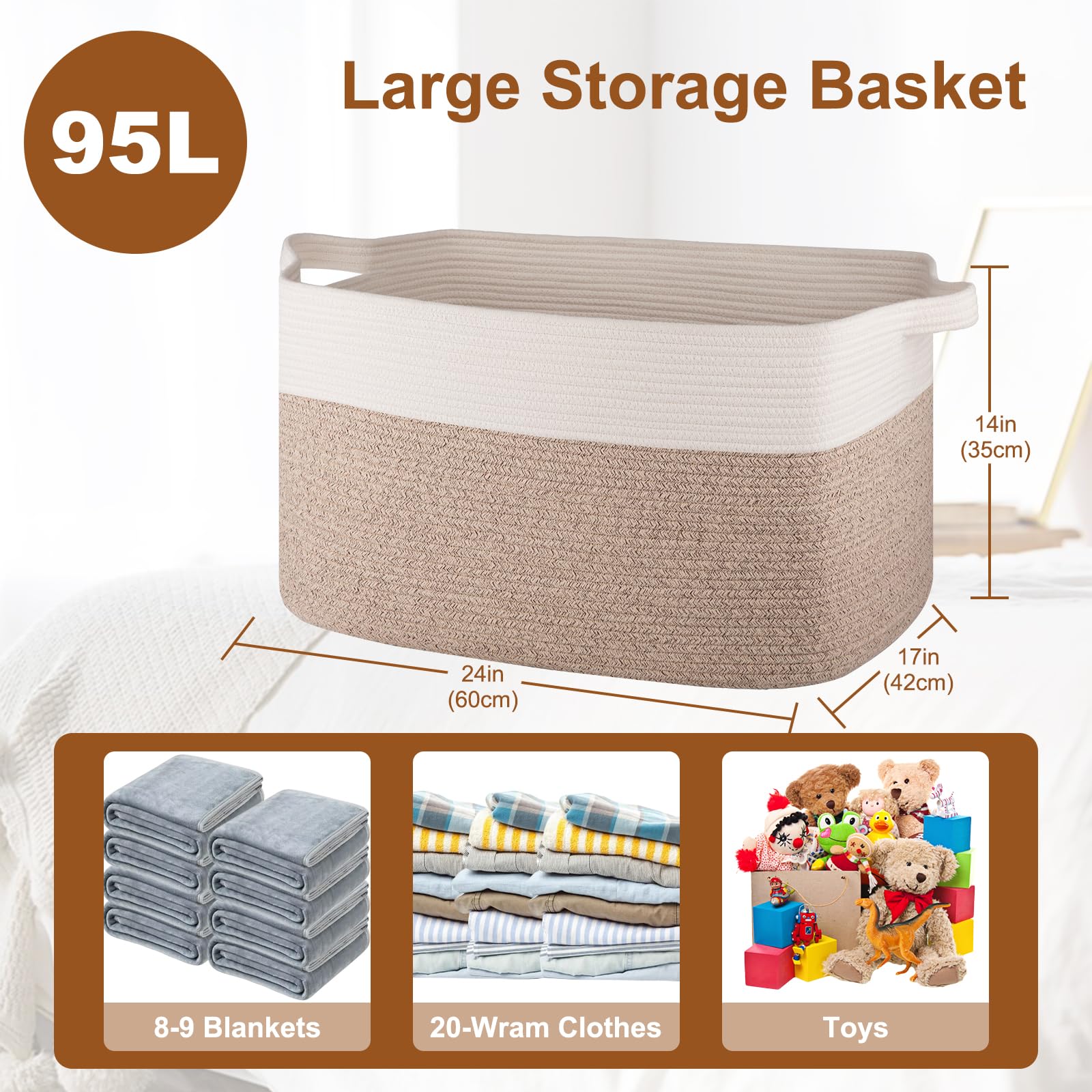 OIASKET toy storage basket keeps kids' treasures tidy and within reach.