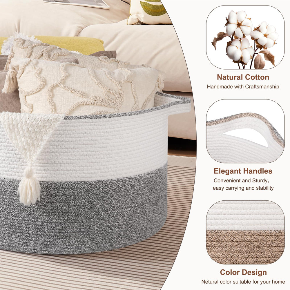 OIASKET toy storage basket keeps nursery toys within reach.
