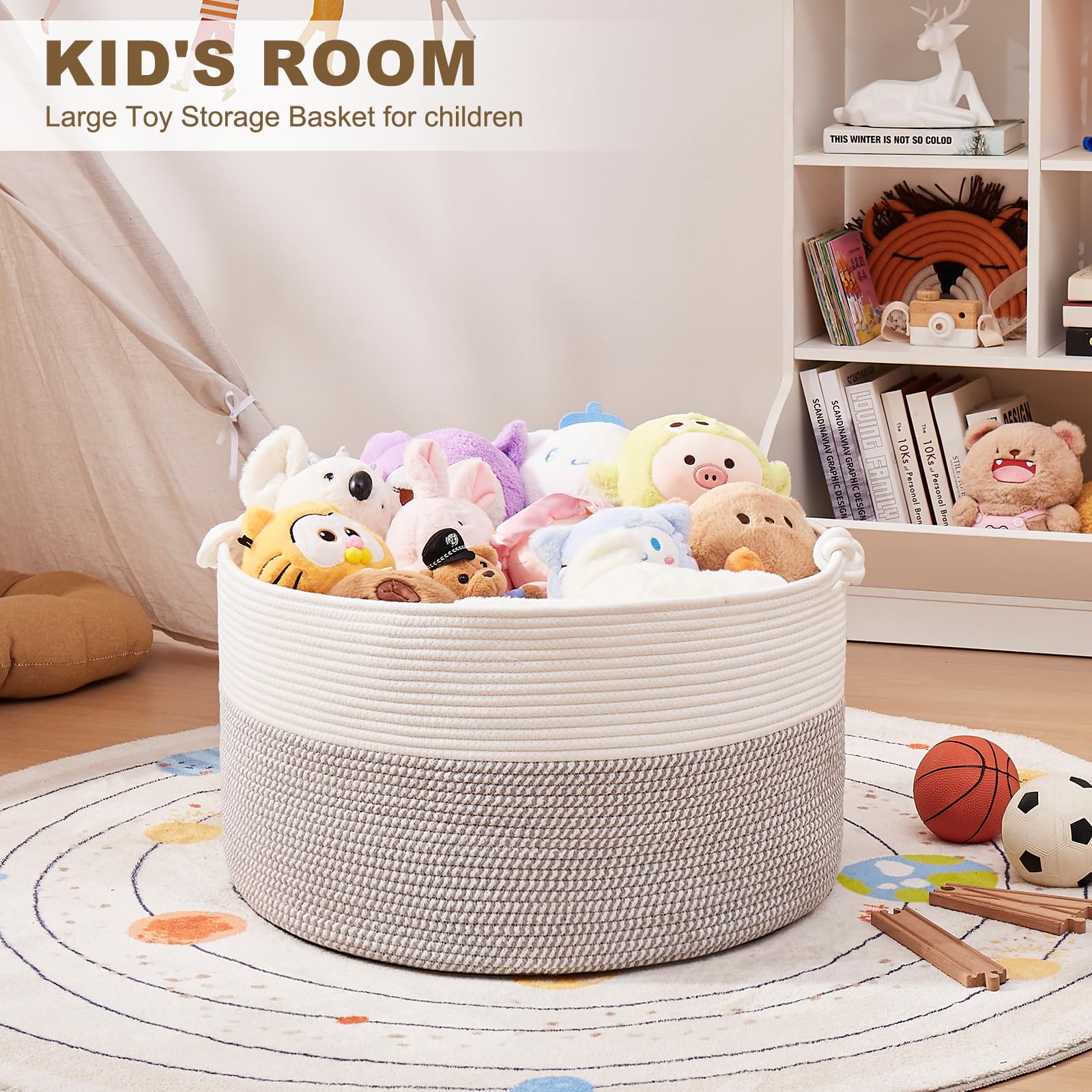 OIASKET toy storage basket keeping children's items organized and accessible
