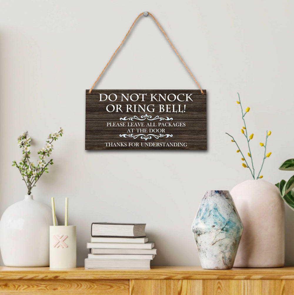 OICPYD baby sleeping wooden sign ideal decor signaling quiet hours