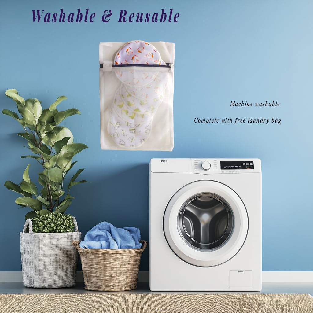 Oiikain nursing pads packaged with wet bag, ideal for organized laundry.