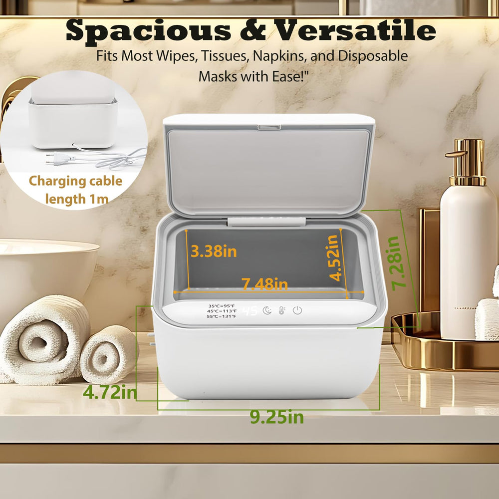 OiikQDML Baby Wipe Warmer LED display close-up with precise temperature levels