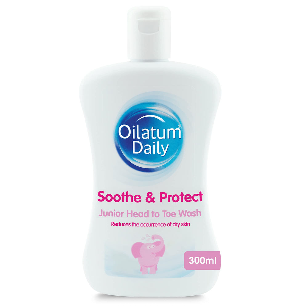 Oilatum Daily Junior Head To Toe Wash bottle front view for gentle baby cleansing