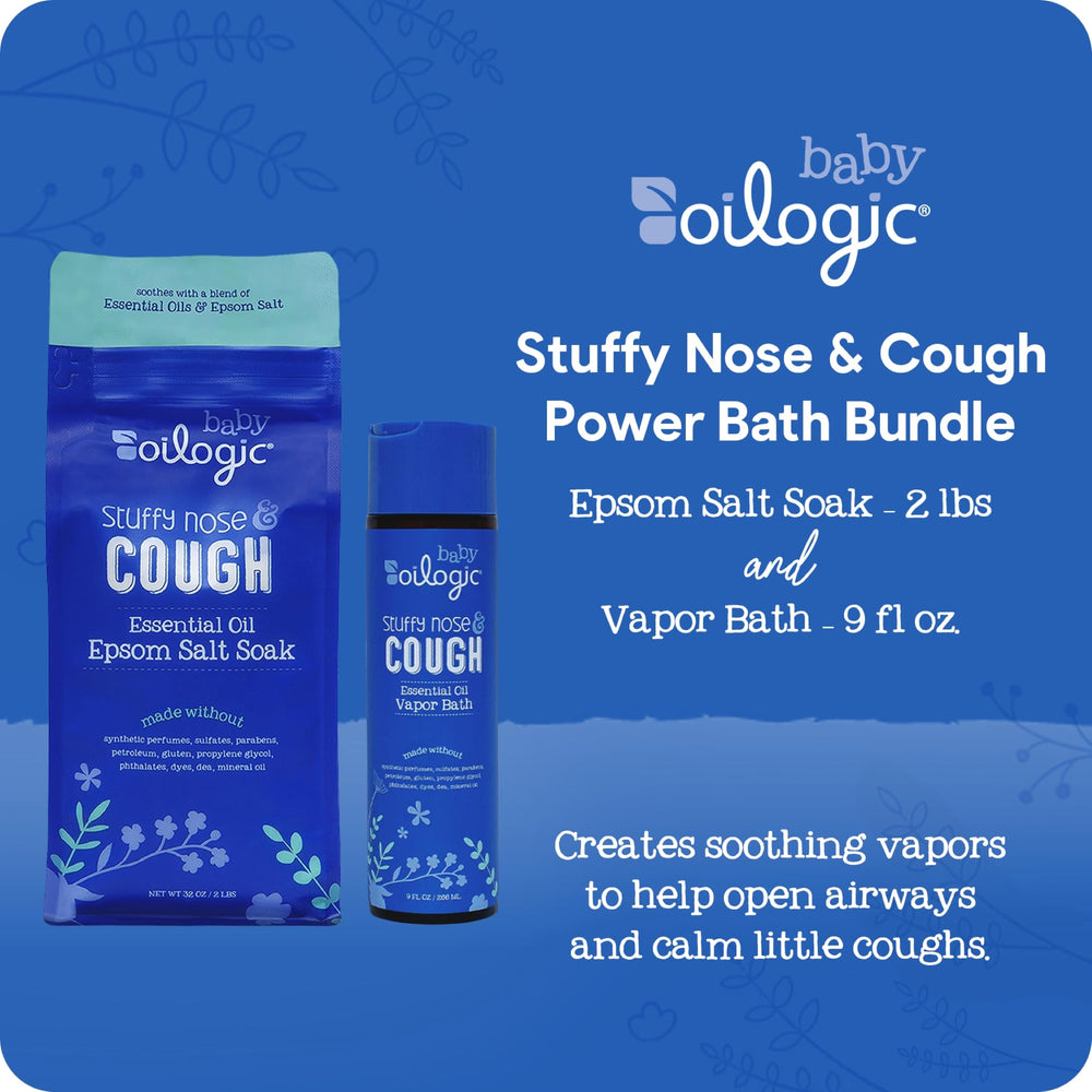 Oilogic Stuffy Nose & Cough Epsom Salt bag for calming bath soaks