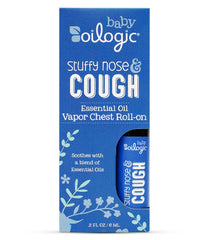 Oilogic Stuffy Nose Cough Roll-On on back of neck for gentle breathing