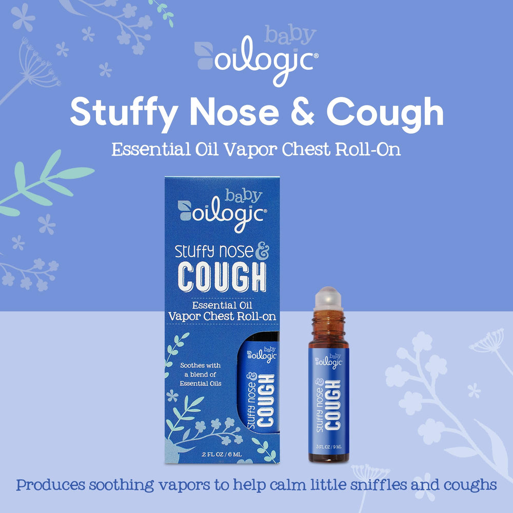 Oilogic Stuffy Nose Cough Roll-On on chest for soothing aromatics at home