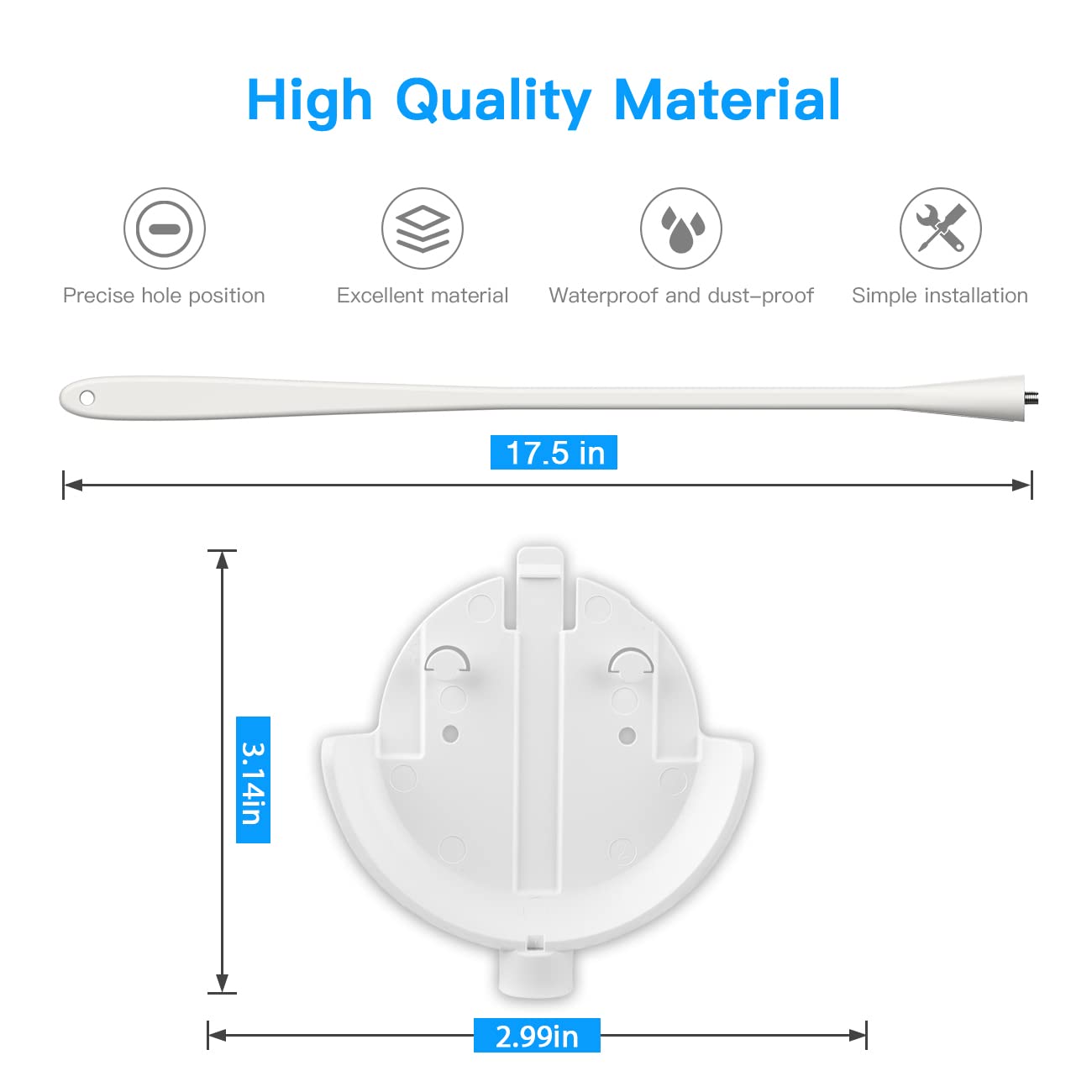 oioaahkeo package includes mount and zip tie for quick installation