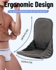 Oiomniv pad demonstrating slim discreet profile under clothing