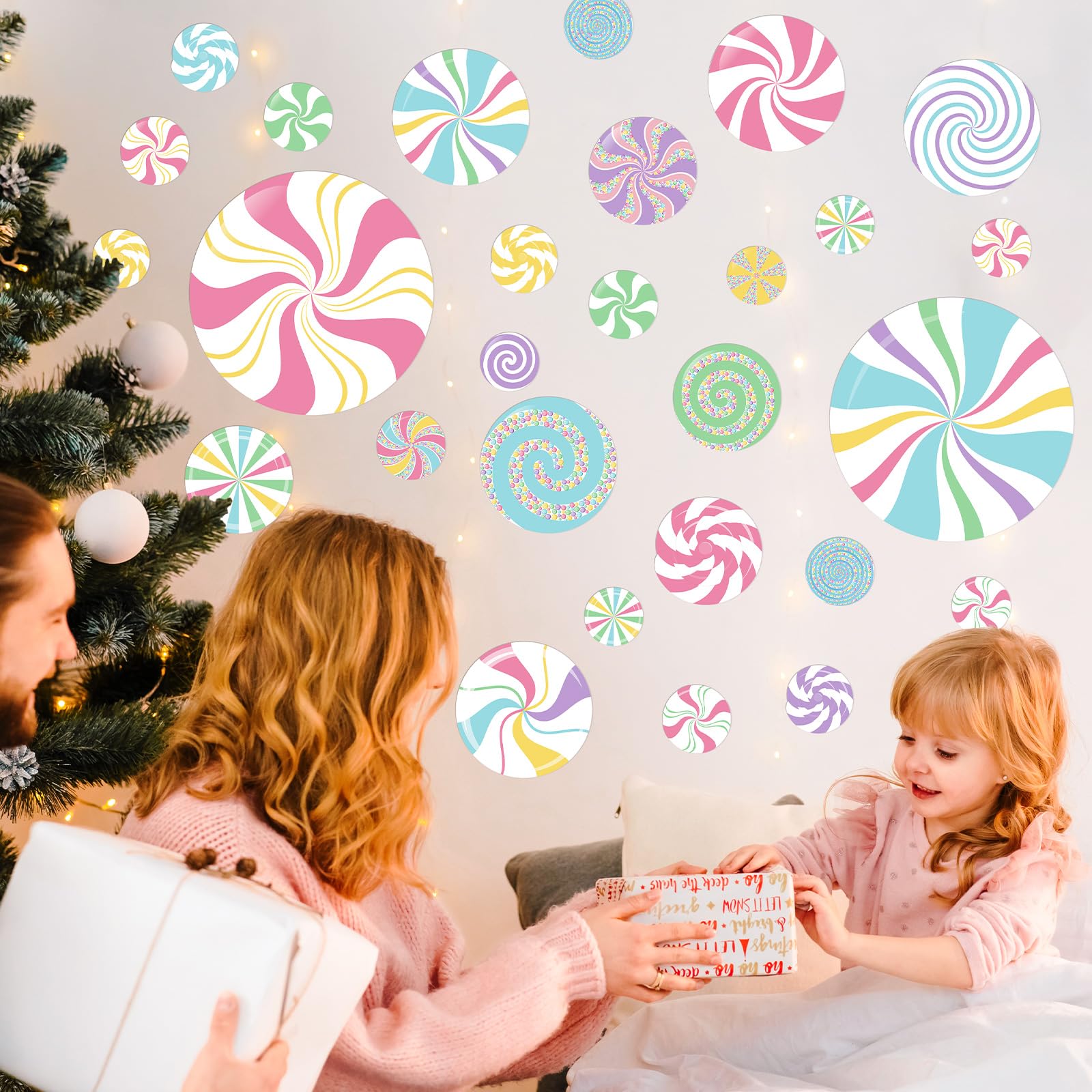 Oitnlaughter peppermint themed decor transforms spaces into a winter Candyland vibe.