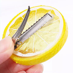 OIUUBBII soft-fabric lemon bow provides gentle comfort for delicate hair