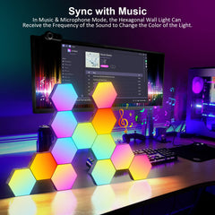 OJQ uniform RGB hexagon light delivers soft, glare-free illumination.