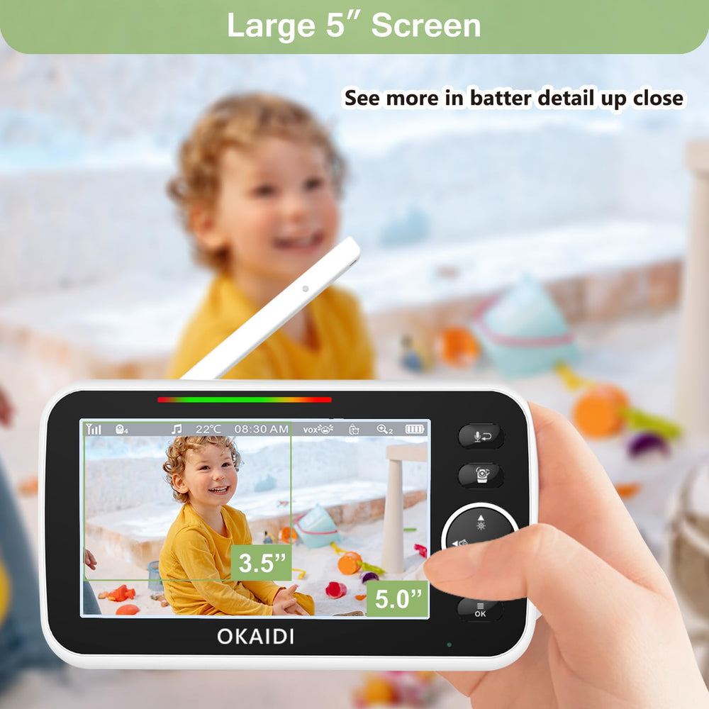 OKAIDI 3x zoom focuses on your baby's activities with detail.