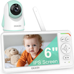 OKAIDI baby monitor with 6-inch screen for clear nursery viewing
