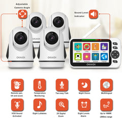 OKAIDI PTZ camera enables remote pan, tilt, and zoom for closer checks.