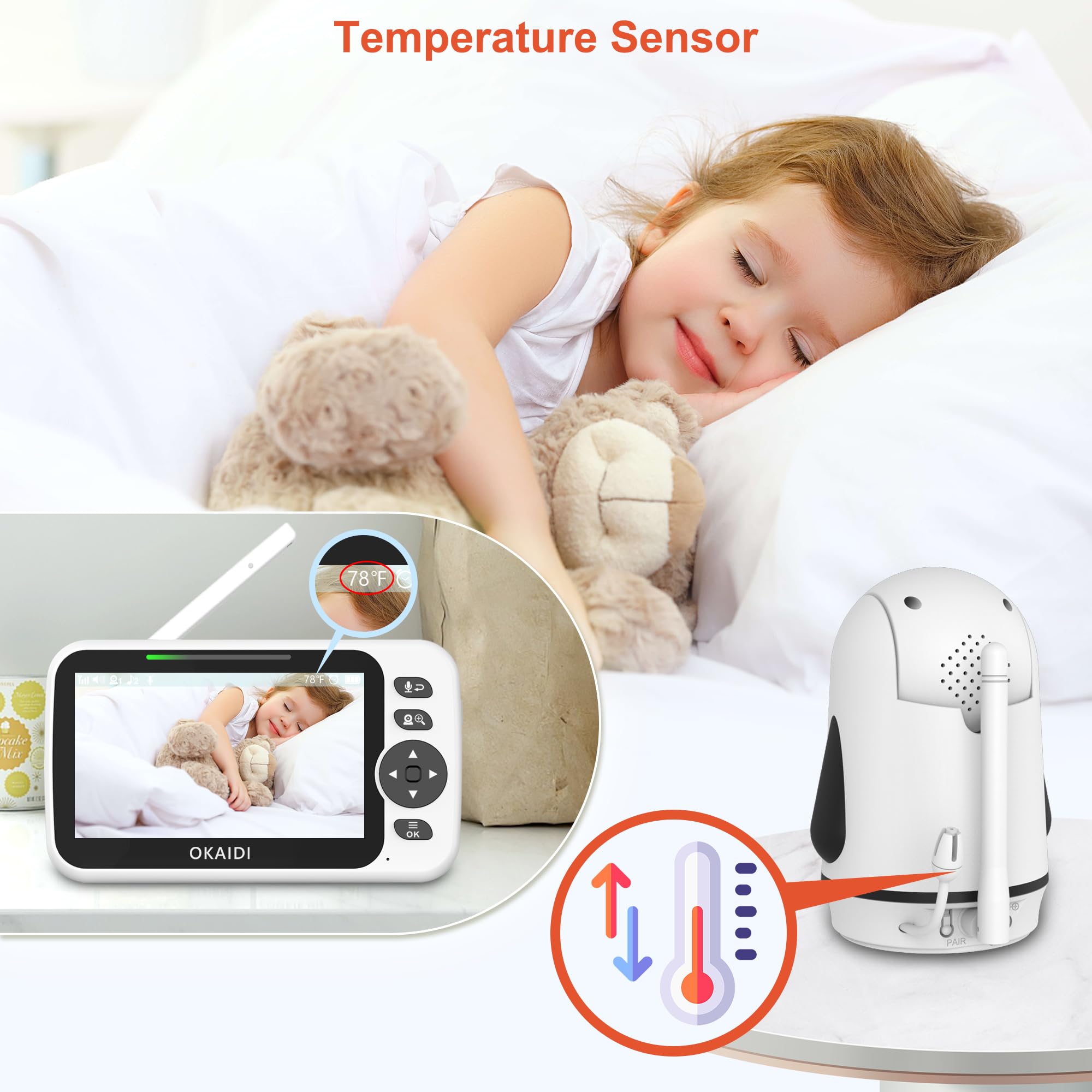 OKAIDI infrared night vision provides clear images in darkness.