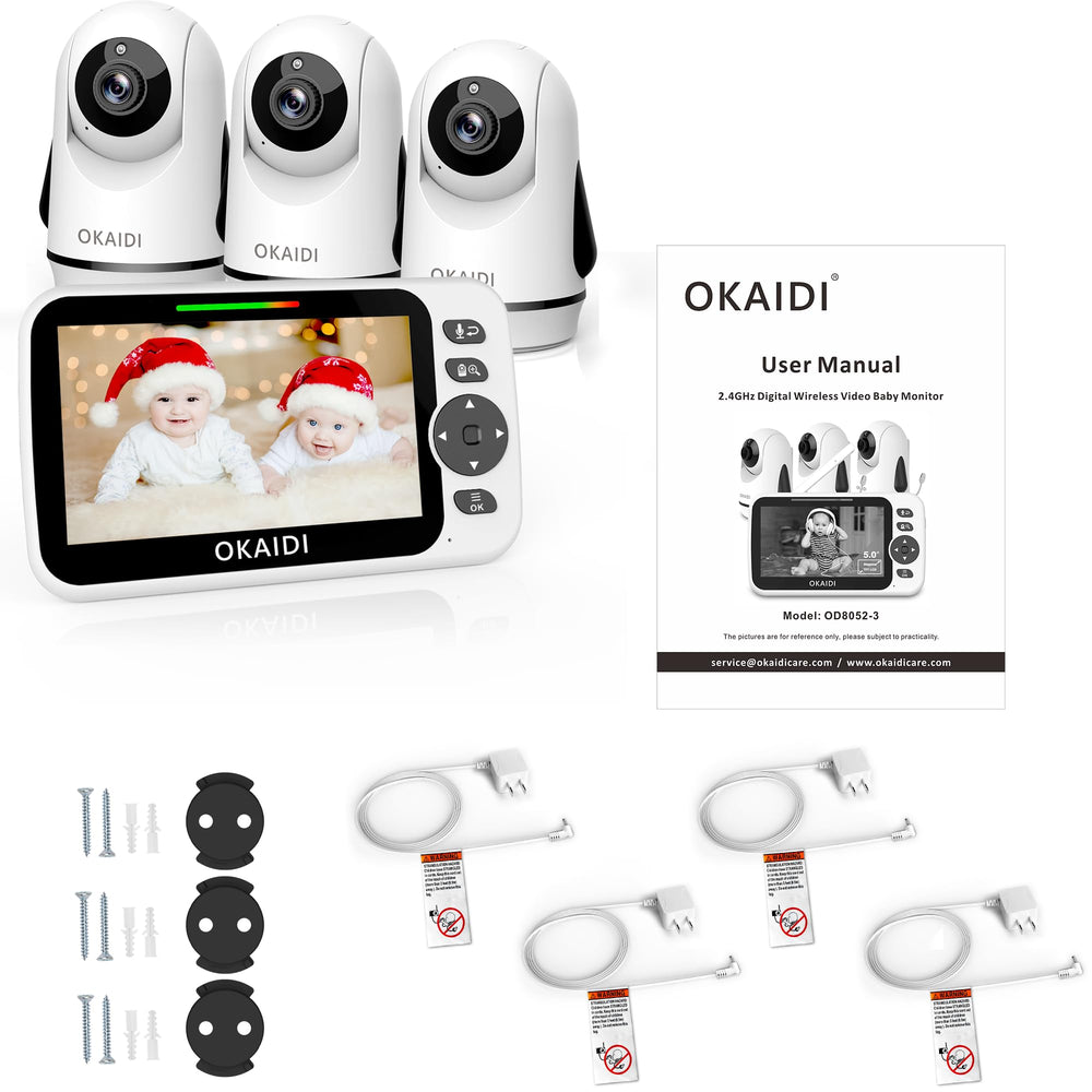 OKAIDI 5-inch display with remote pan-tilt-zoom for flexible viewing.