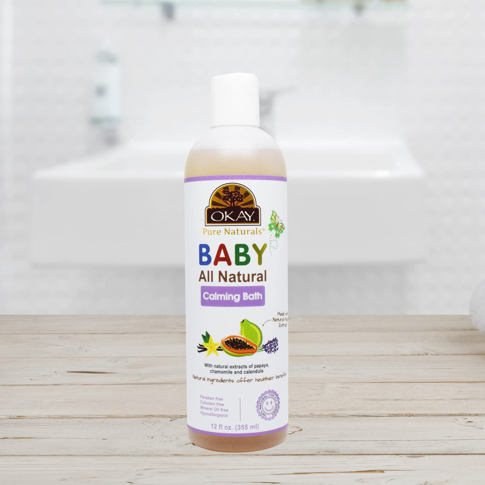 OKAY Baby Calming Bath 12oz bottle ready for use