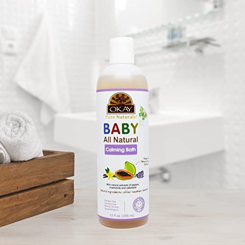 OKAY Baby Calming Bath baby bath time scene