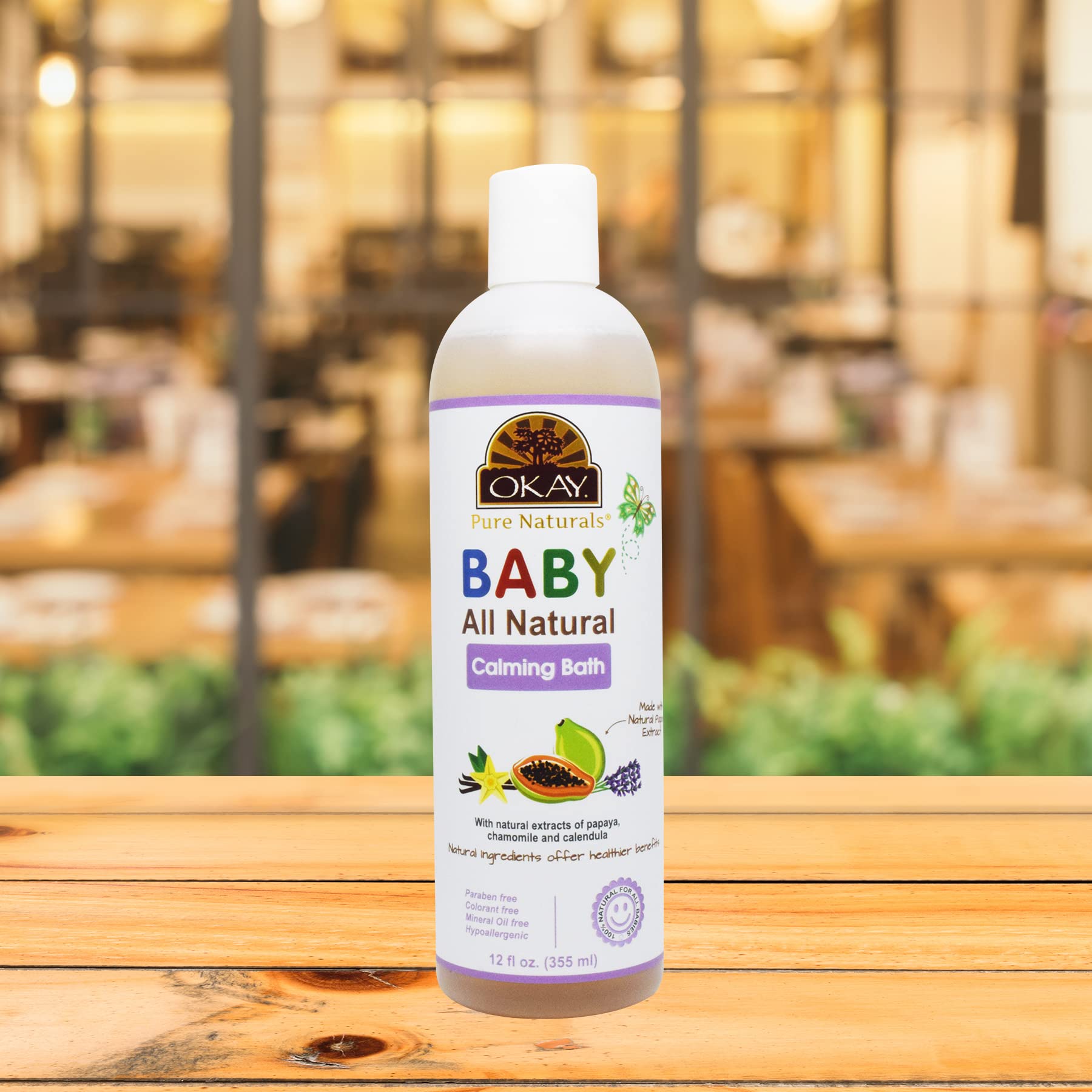 OKAY Baby Calming Bath pump dispenser for convenient use