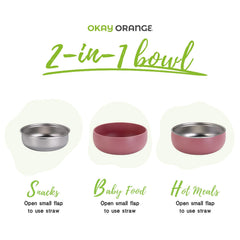 OKAY ORANGE dishwasher-safe bowls simplify cleaning after messy meals