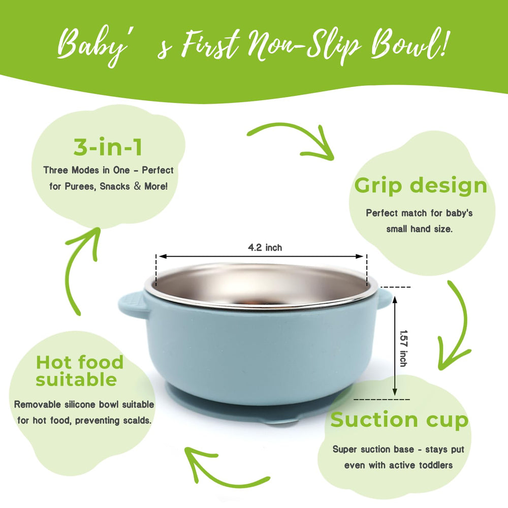 OKAY ORANGE dishwasher-safe toddler bowls simplify cleanup.
