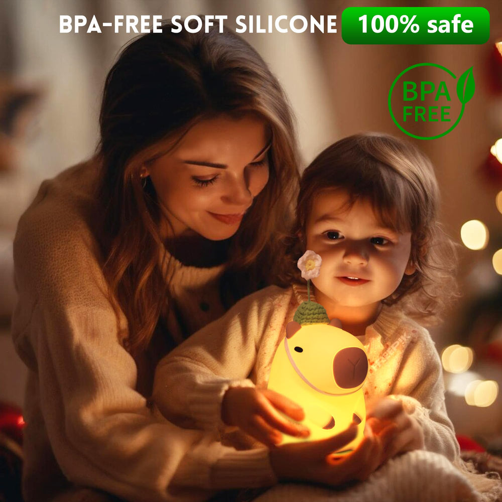 Okayera capybara night light with tap control for quick use