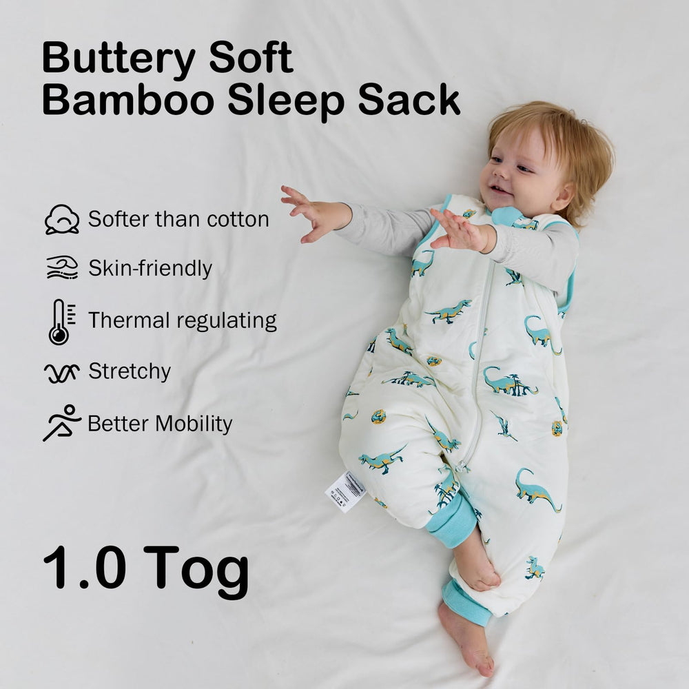 Okayinn BubblePanda sleep sack with 2-way zipper for easy midnight diaper changes