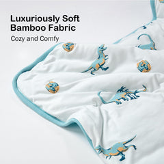 BubblePanda bamboo blanket on crib demonstrating versatile use for naps