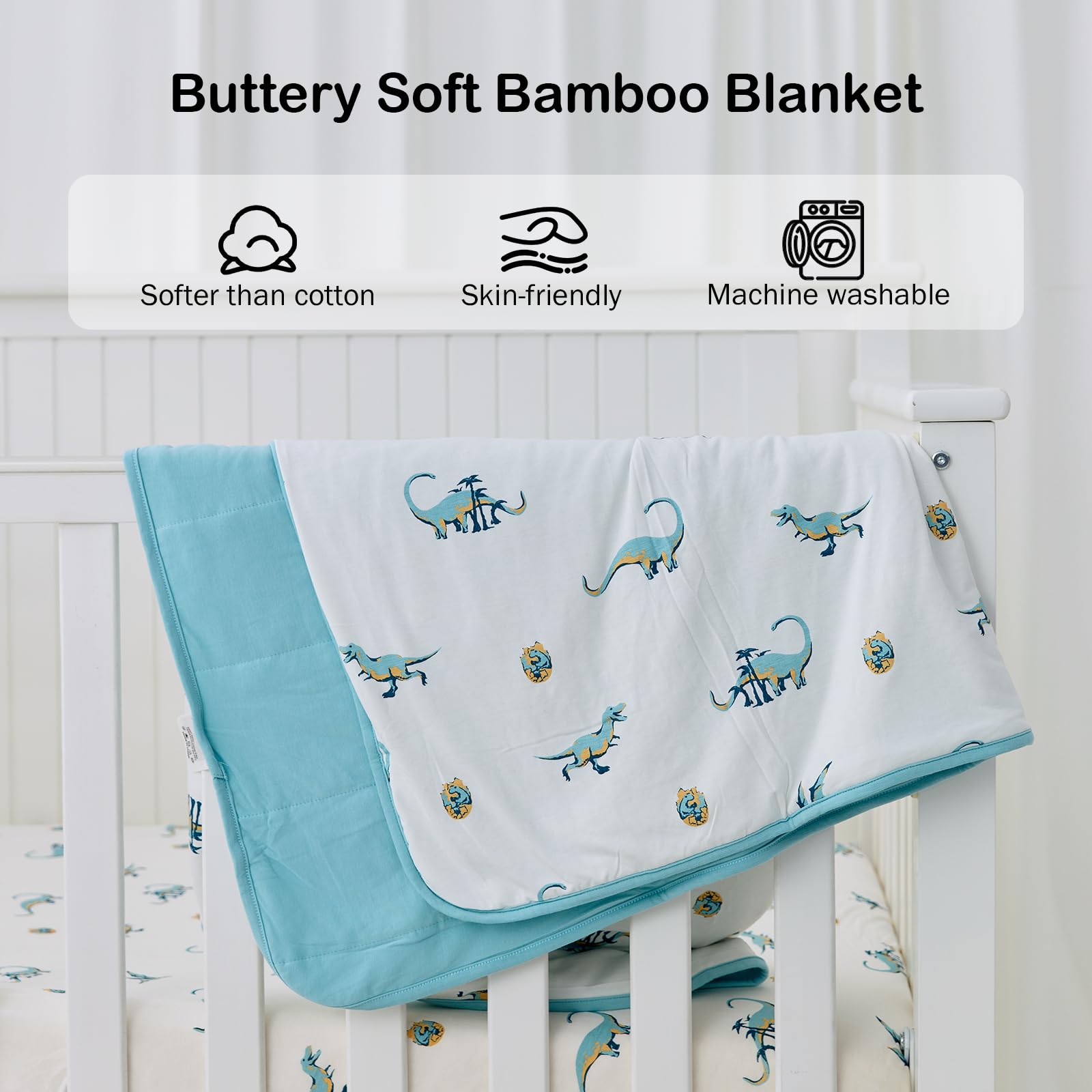 BubblePanda blanket in a nursery scene highlighting breathable comfort for sleep