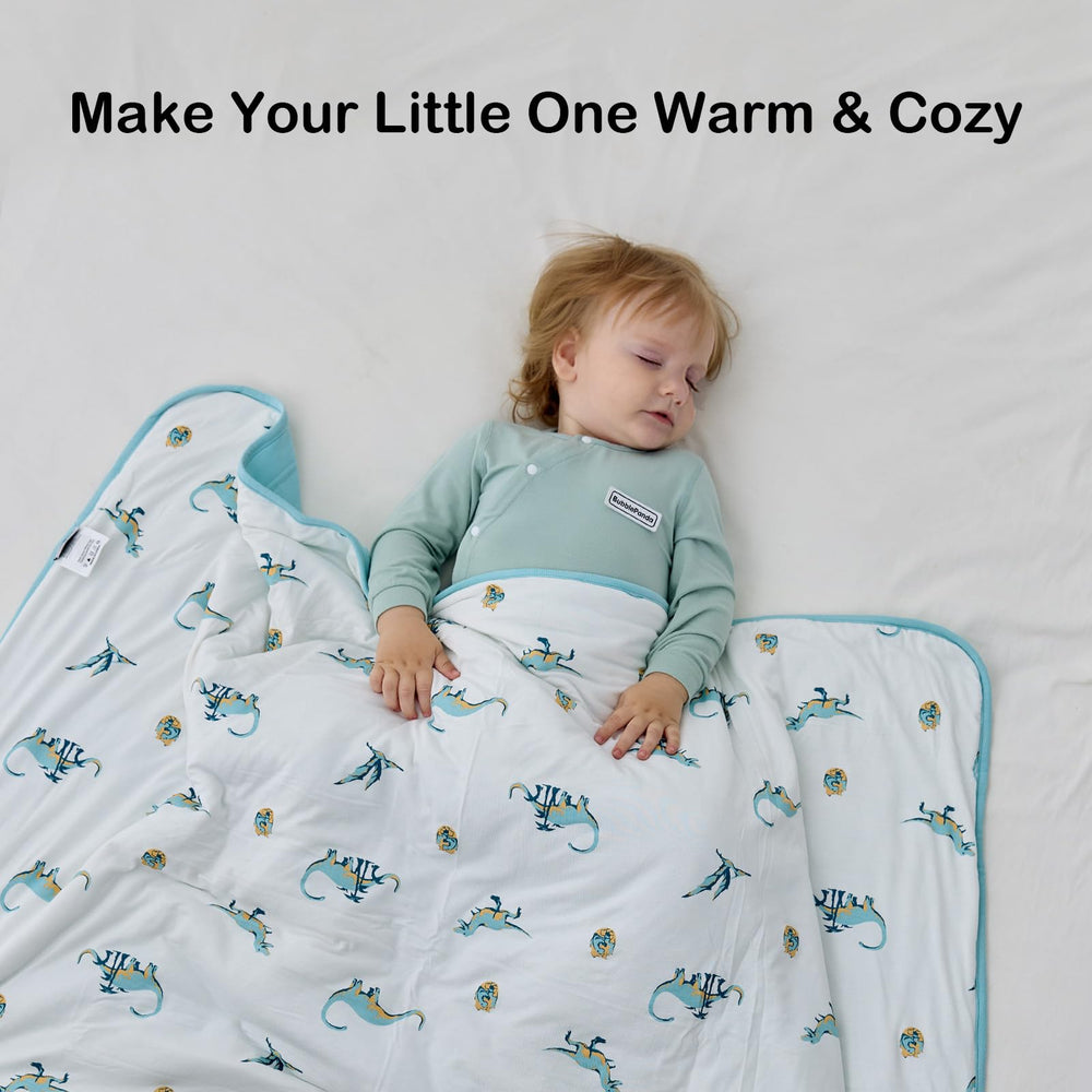 BubblePanda blanket during tummy time offers cozy play surface