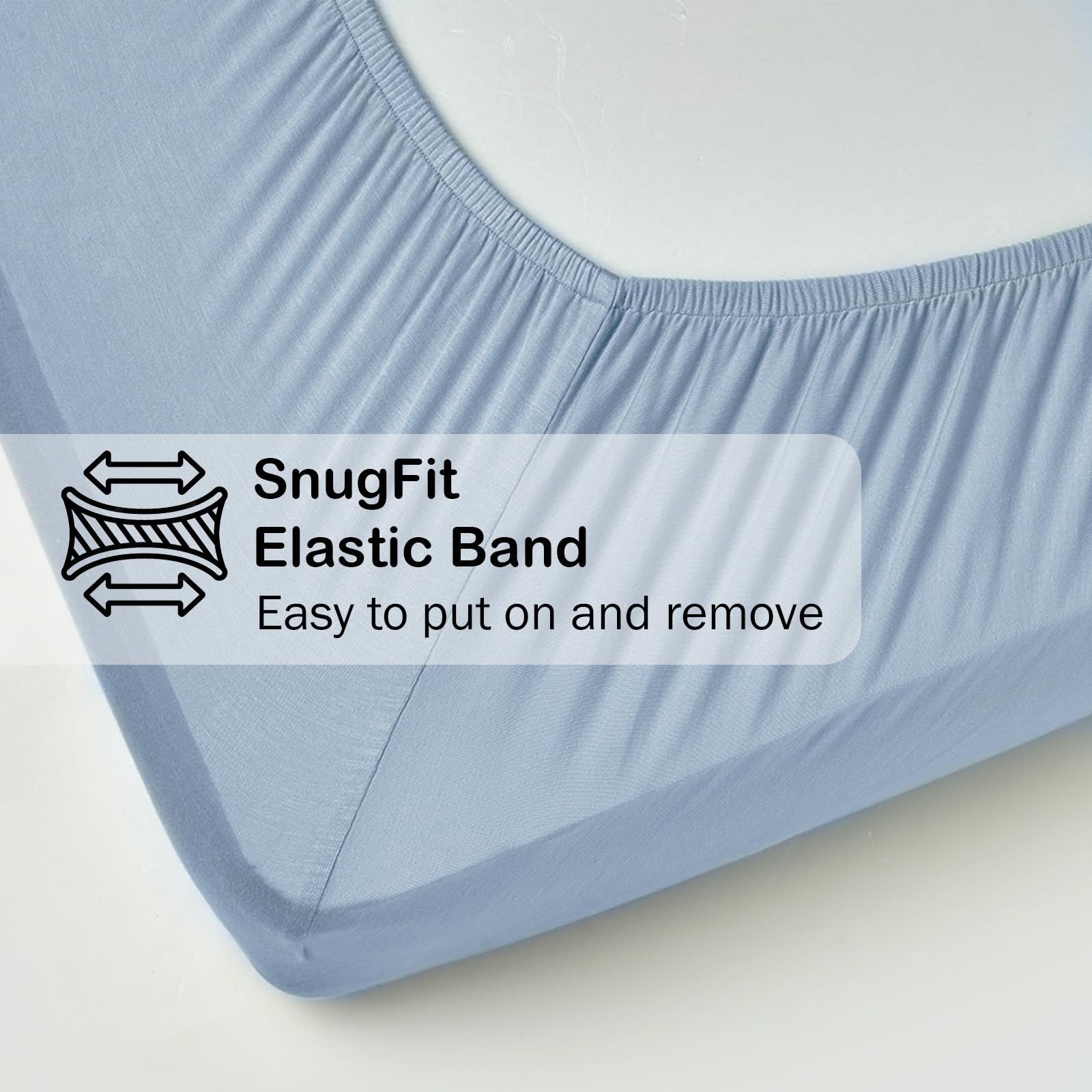 Okayinn BubblePanda bamboo crib sheet with 360 elastic stays secure