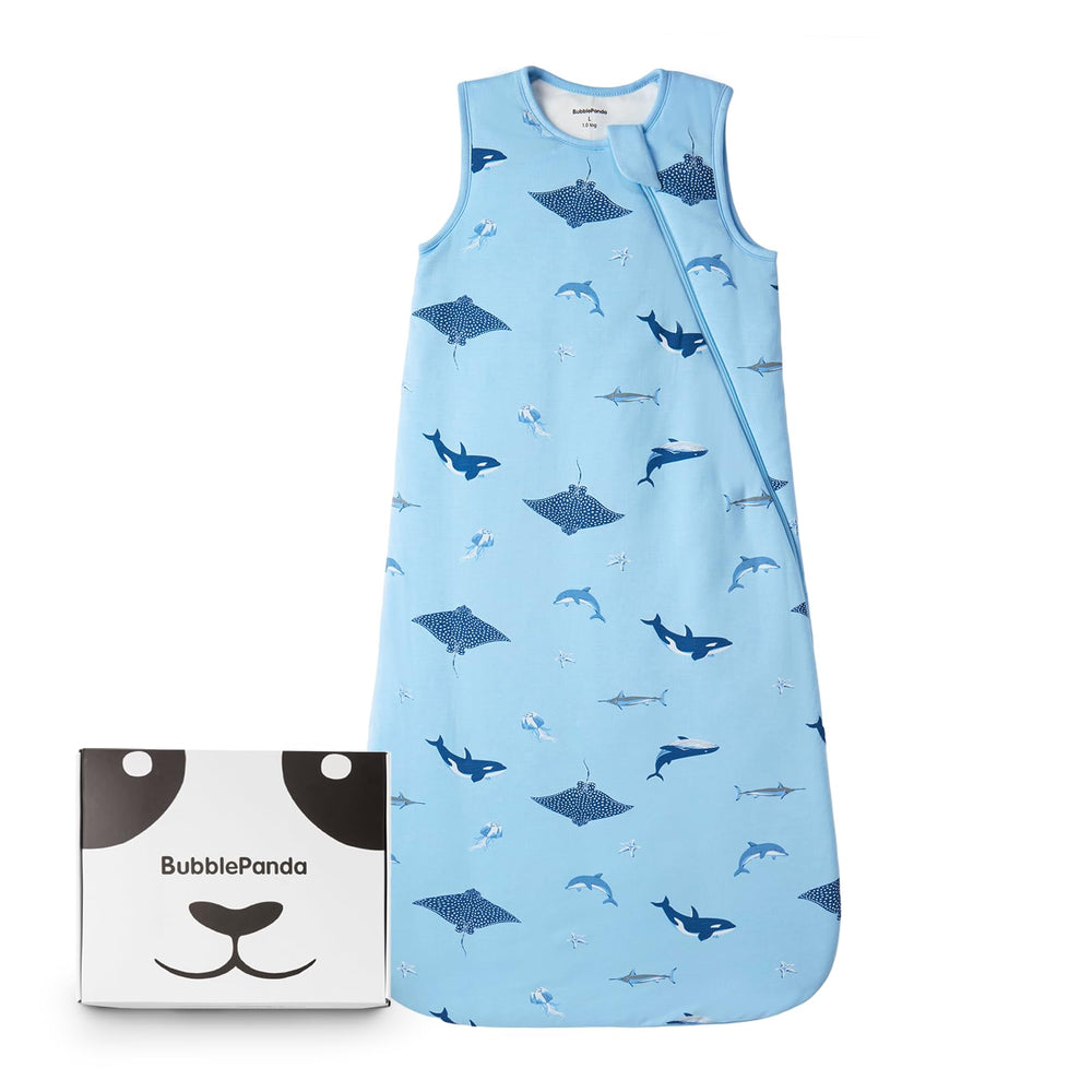 Okayinn BubblePanda sleep sack bamboo rayon fabric close-up showing softness
