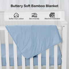 Okayinn BubblePanda 30x40 crib blanket laid flat for cozy naps.