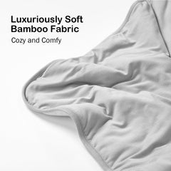 Okayinn BubblePanda crib blanket gray ready for baby’s nap time.